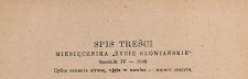 Życie Słowiańskie : miesięcznik społeczno-polityczny, 1949, spis treści