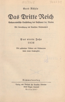 Das Dritte Reich. [4], Das vierte Jahr 1936