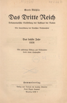 Das Dritte Reich. [6], Das sechste Jahr 1938