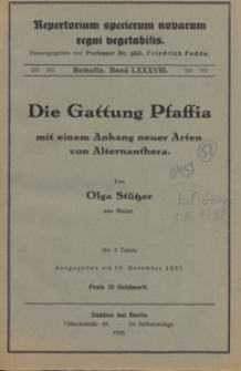 Repertorium Specierum Novarum Regni Vegetabilis : Beihefte, 1935 Bd 88