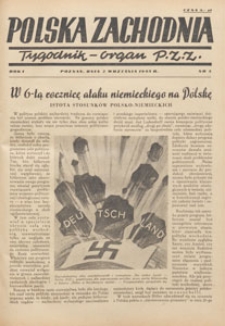 Polska Zachodnia : tygodnik : organ P.Z.Z., 1945.09.02 nr 5