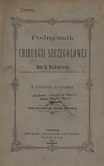 Podręcznik chirurgii szczegółowej