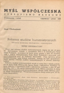 Myśl Wsp&oacute;łczesna : czasopismo naukowe, 1949.06-07 nr 6-7