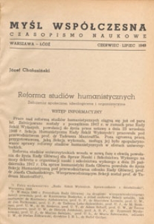 Myśl Współczesna : czasopismo naukowe, 1949.06-07 nr 6-7