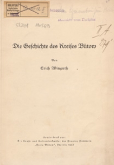 Die Geschichte des Kreises Bütow