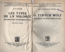 O typach woli : badania eksperymentalne