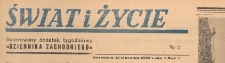 Świat i życie. Ilustrowany dodatek tygodniowy Dziennika Zachodniego, 1947.01.12 nr 2
