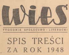 Wieś, 1948, spis treści