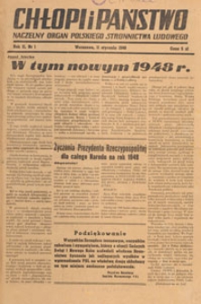 Chłopi i Państwo : tygodnik społeczno-polityczny, 1948.01.18 nr 2-3
