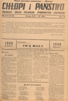 Chłopi i Państwo : tygodnik społeczno-polityczny, 1948.04.11 nr 15