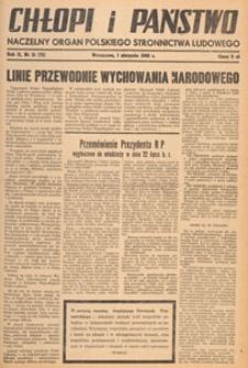 Chłopi i Państwo : tygodnik społeczno-polityczny, 1948.08.01 nr 31