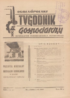 Ogólnopolski Tygodnik Gospodarczy : informator przedsiębiorcy prywatnego, 1949.07.03 nr 15