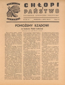 Chłopi i Państwo : tygodnik społeczno-polityczny, 1947.07.06 nr 19