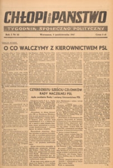 Chłopi i Państwo : tygodnik społeczno-polityczny, 1947.10.05 nr 32