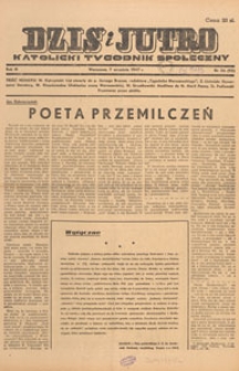 Dziś i Jutro : katolicki tygodnik społeczny, 1947.09.07 nr 36