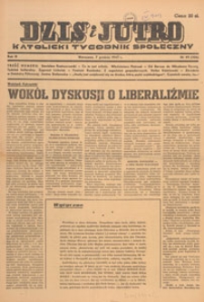 Dziś i Jutro : katolicki tygodnik społeczny, 1947.12.07 nr 49