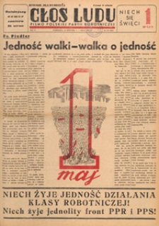 Głos Ludu : pismo codzienne Polskiej Partii Robotniczej, 1947.05.01 nr 118