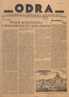 Odra : pismo literacko-społeczny, 1946.05.05 nr 12