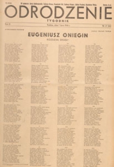 Odrodzenie : tygodnik, 1946.07.07 nr 27