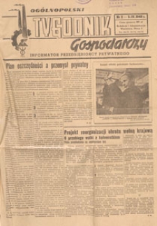 Ogólnopolski Tygodnik Gospodarczy : informator przedsiębiorcy prywatnego, 1949.04.24 nr 5