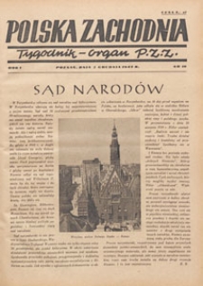 Polska Zachodnia : tygodnik : organ P.Z.Z., 1945.12.02 nr 18