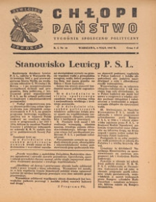 Chłopi i Państwo : tygodnik społeczno-polityczny, 1947.05.11 nr 11