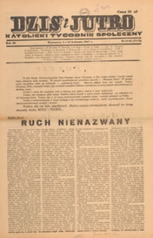 Dziś i Jutro : katolicki tygodnik społeczny, 1947.04.27 nr 17