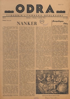 Odra : pismo literacko-społeczny, 1946.04.28 nr 11