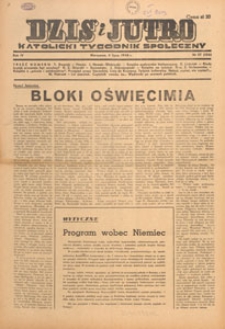 Dziś i Jutro : katolicki tygodnik społeczny, 1948.07.04 nr 27