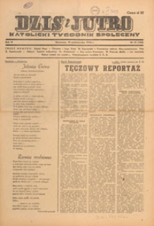 Dziś i Jutro : katolicki tygodnik społeczny, 1948.10.10 nr 41