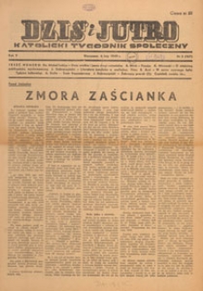 Dziś i Jutro : katolicki tygodnik społeczny, 1949.02.06 nr 5