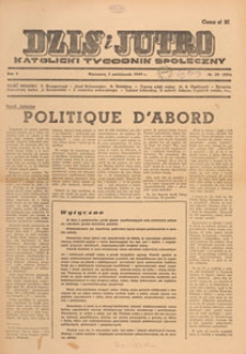 Dziś i Jutro : katolicki tygodnik społeczny, 1949.10.02 nr 39