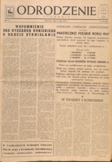 Odrodzenie : tygodnik, 1947.05.04 nr 18