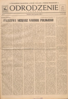 Odrodzenie : tygodnik, 1948.12.05 nr 49