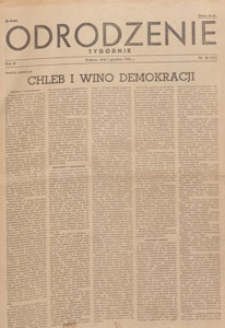Odrodzenie : tygodnik, 1946.12.08 nr 49