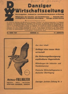 Danziger Wirtschaftszeitung, 1937.03 nr 33