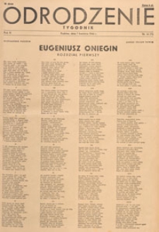 Odrodzenie : tygodnik, 1946.04.14 nr 15