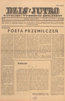 Dziś i Jutro : katolicki tygodnik społeczny, 1947.09.28 nr 39