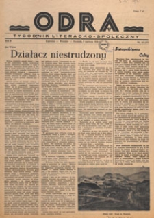 Odra : pismo literacko-społeczny, 1946.06.23 nr 19