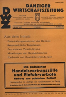 Danziger Wirtschaftszeitung, 1927.03.04 nr 9