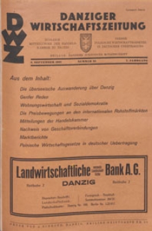 Danziger Wirtschaftszeitung, 1927.09.02 nr 35