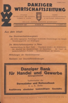 Danziger Wirtschaftszeitung, 1927.12.09 nr 49