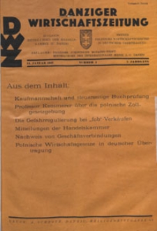 Danziger Wirtschaftszeitung, 1927.01.14 nr 2