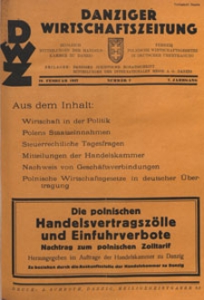Danziger Wirtschaftszeitung, 1927.02.18 nr 7