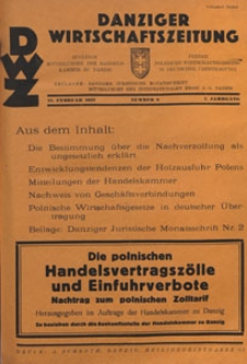 Danziger Wirtschaftszeitung, 1927.02.25 nr 8