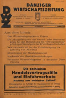 Danziger Wirtschaftszeitung, 1927.03.11 nr 10