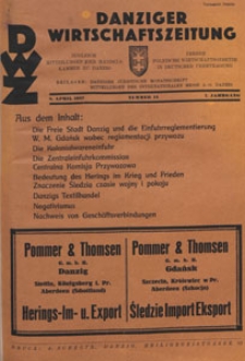 Danziger Wirtschaftszeitung, 1927.04.08 nr 14