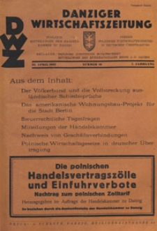 Danziger Wirtschaftszeitung, 1927.04.22 nr 16