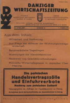 Danziger Wirtschaftszeitung, 1927.04.29 nr 17