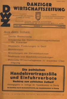 Danziger Wirtschaftszeitung, 1927.05.13 nr 19